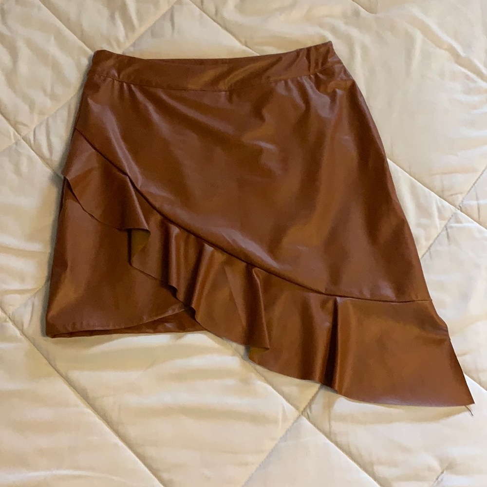 faux leather skirt